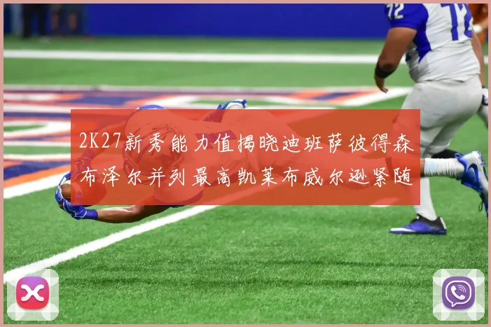 2K27新秀能力值揭晓迪班萨彼得森布泽尔并列最高凯莱布威尔逊紧随其后